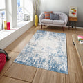 Blue Decor Rug, Abstract Rug, Area Rug, Modern Living Room Decor