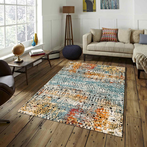 Colorful Rug, Abstract Rug, Area Rug, Modern Living Room Decor