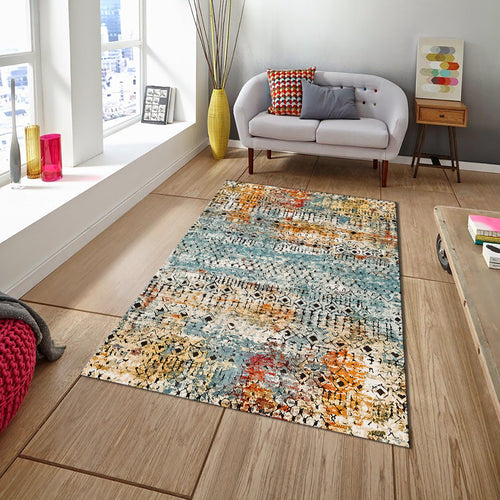 Colorful Rug, Abstract Rug, Area Rug, Modern Living Room Decor