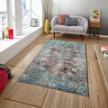 Blue Decor Rug, Abstract Rug, Area Rug, Modern Living Room Decor