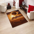 Solar eclipse Rug Camels rug Nonslip Rug Modern Rug 8x10 Rug Area