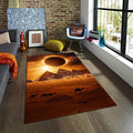 Solar eclipse Rug Camels rug Nonslip Rug Modern Rug 8x10 Rug Area
