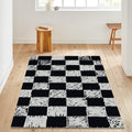Black and White Checkered Rug, Berber Rug