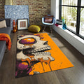 Skull Rug Art Rug Gothic rug Nonslip Rug Modern Rug 8x10 Rug Area