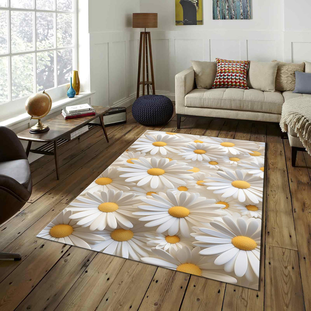 Daisy Rug Nonslip Rug Modern Rug 8x10 Rug Area Rug Macabre Rug