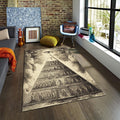Pyramids Rug Illuminati Rug Nonslip Rug Modern Rug 8x10 Rug Area