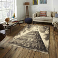 Pyramids Rug Illuminati Rug Nonslip Rug Modern Rug 8x10 Rug Area
