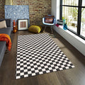 Black and White Checkered Rug, Berber Rug
