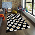 Daisy Rug Nonslip Rug Modern Rug 8x10 Rug Area Rug Macabre Rug