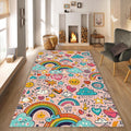 Rainbow Rug Kids Play Rug Nursery Decor Playground Carpet Kids