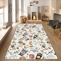 Coffee Shop Rug, Coffee Pattern Rug