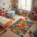 Puzzle Rug Abstract rug Rothko Style Non-Slip Washable Art Rug