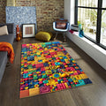 Puzzle Rug Abstract rug Rothko Style Non-Slip Washable Art Rug
