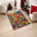 Puzzle Rug Abstract rug Rothko Style Non-Slip Washable Art Rug