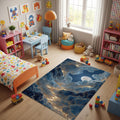 Moon Rug Cloud Rug Xmas Gift Modern Abstract rug Non-Slip