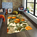 Orange Rug Art Rug Nonslip Rug Modern Rug 8x10 Rug Area Rug