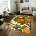 Orange Rug Art Rug Nonslip Rug Modern Rug 8x10 Rug Area Rug