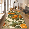 Orange Rug Art Rug Nonslip Rug Modern Rug 8x10 Rug Area Rug