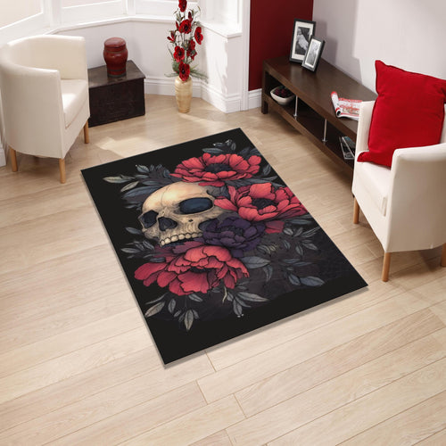 Skull Rug Art Rug Gothic rug Nonslip Rug Modern Rug 8x10 Rug Area