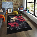 Skull Rug Art Rug Gothic rug Nonslip Rug Modern Rug 8x10 Rug Area