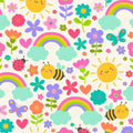 Rainbow Rug Kids Play Rug Nursery Decor Playground Carpet Kids