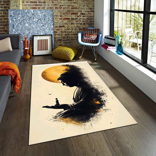 Buddha Rug Meditation Rug Ethereal Rug Non-Slip Washable Rug