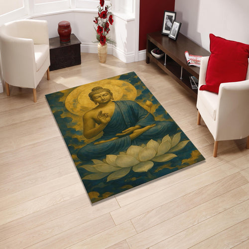 Buddha Rug Meditation Rug Ethereal Rug Non-Slip Washable Rug