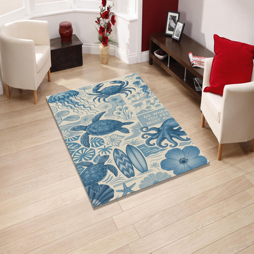 Crab Rug Octopus Rug Sea Turtle Rug Kids Play Rug Nursery Decor