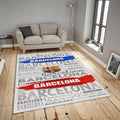 FC Barcelona Rug, FC Barcelona Rug: Football Team Garage Carpet