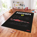Ferrari F1 Rug, Ferrari F1 Car Rug: Personalized Garage Decor