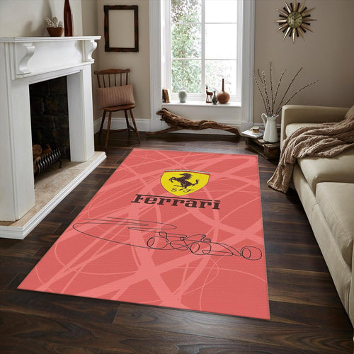 Ferrari F1 Rug Ferrari F1 Racing Rug: Personalized Car Garage