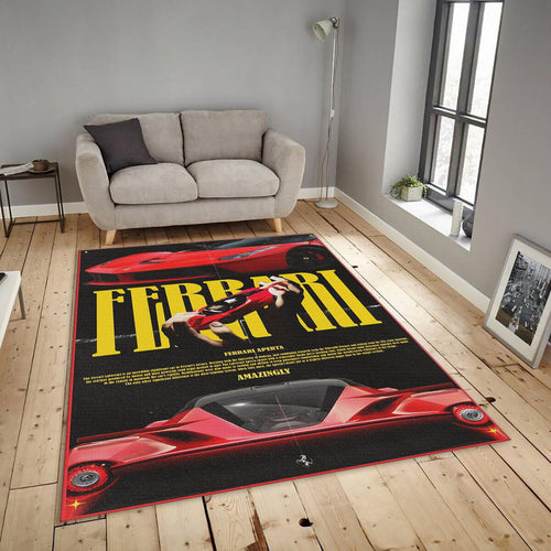 Ferrari F1 Rug, Ferrari Garage Rug: Personalized Car Lover Gift