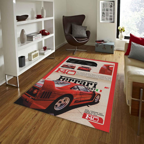 Ferrari F1 Rug Ferrari F40 Carpet Formula 1 Racing Carpet for