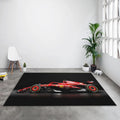 Ferrari F1 Rug, Formula 1 Car Rug: Personalized Garage Decor