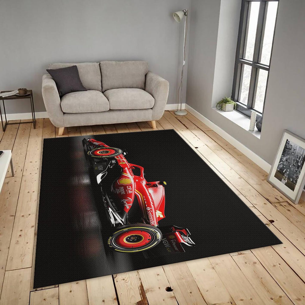 Ferrari F1 Rug, Formula 1 Car Rug: Personalized Garage Decor