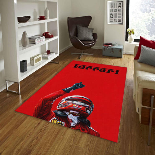 Ferrari F1 Rug, Personalized Ferrari Racing Rug