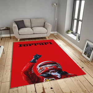 Ferrari F1 Rug, Personalized Ferrari Racing Rug