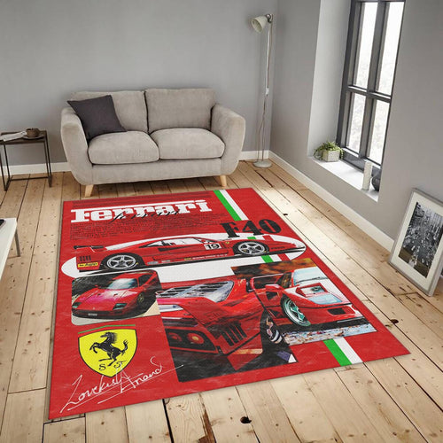 Ferrari F1 Rug, Ferrari F40 Rug: Personalized Car Enthusiast Gift