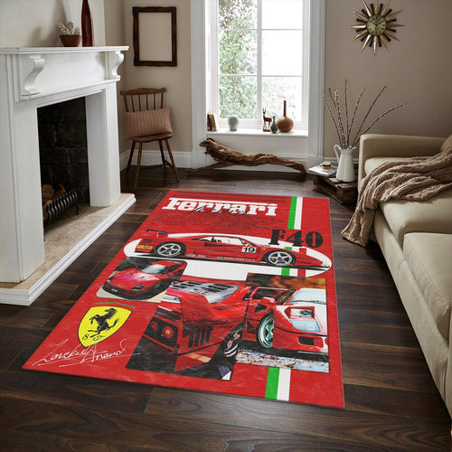 Ferrari F1 Rug, Ferrari F40 Rug: Personalized Car Enthusiast Gift