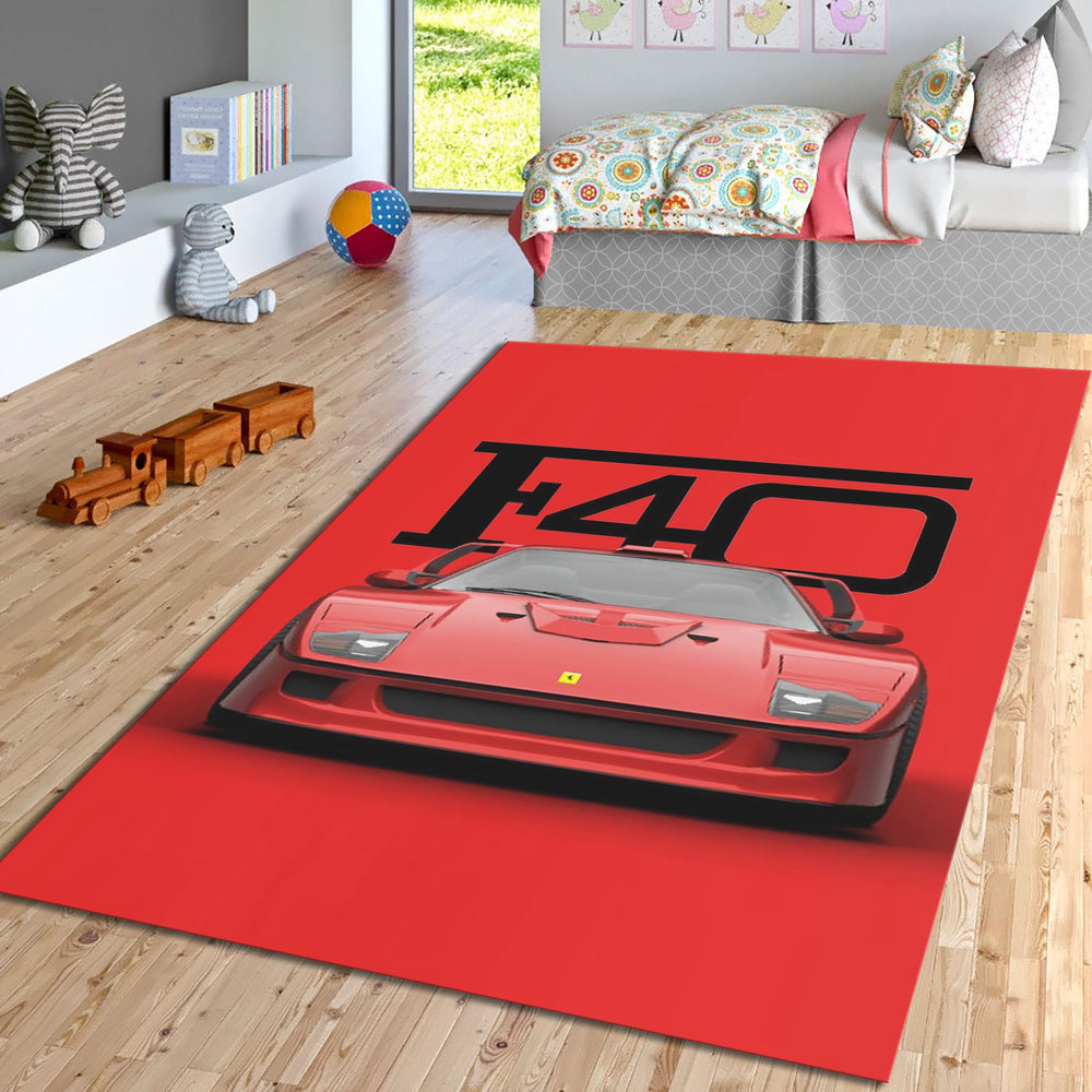Ferrari F1 Rug Ferrari F40 Rug Formula 1 Racing Carpet for Garage