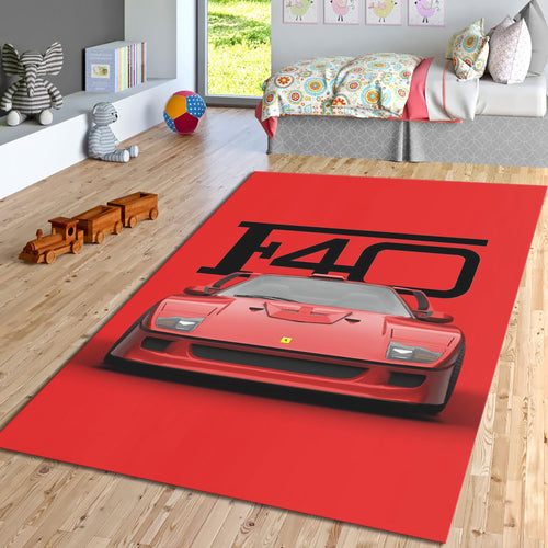 Ferrari F1 Rug Ferrari F40 Rug Formula 1 Racing Carpet for Garage
