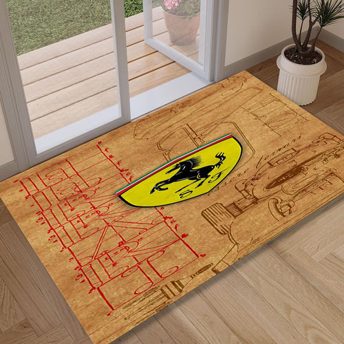 Ferrari F1 Rug Ferrari Rug Formula 1 Racing Carpet for Garage &