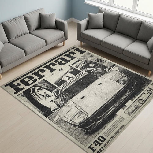Ferrari F1 Rug Ferrari F40 Rug Formula 1 Racing Carpet for Garage