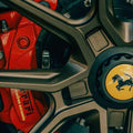 Ferrari F1 Rug, Ferrari Wheel Tapestry: Car Lover Wall Art