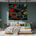 Ferrari F1 Rug, Ferrari Wheel Tapestry: Car Lover Wall Art