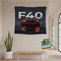 Ferrari F1 Rug, Ferrari F40 Tapestry: Car Wall Hanging