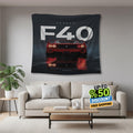 Ferrari F1 Rug, Ferrari F40 Tapestry: Car Wall Hanging
