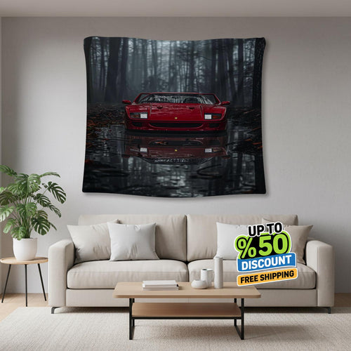 Ferrari F1 Rug, Ferrari F40 Tapestry: Car Lover Wall Decor