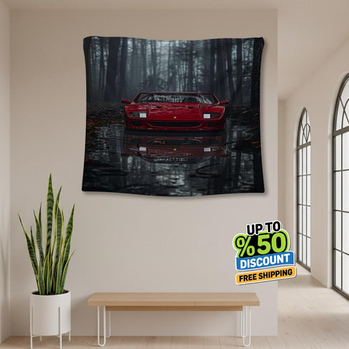 Ferrari F1 Rug, Ferrari F40 Tapestry: Car Lover Wall Decor