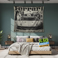 Ferrari F1 Rug, Ferrari F40 Tapestry: Car Lover Wall Decor